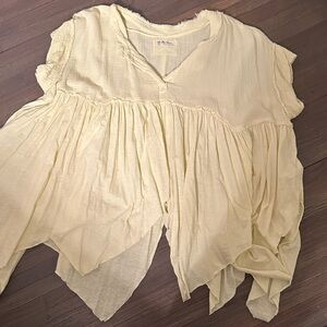 We The Free Light Yellow Blouse
